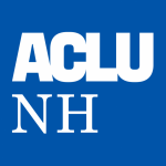 Blue box white letters